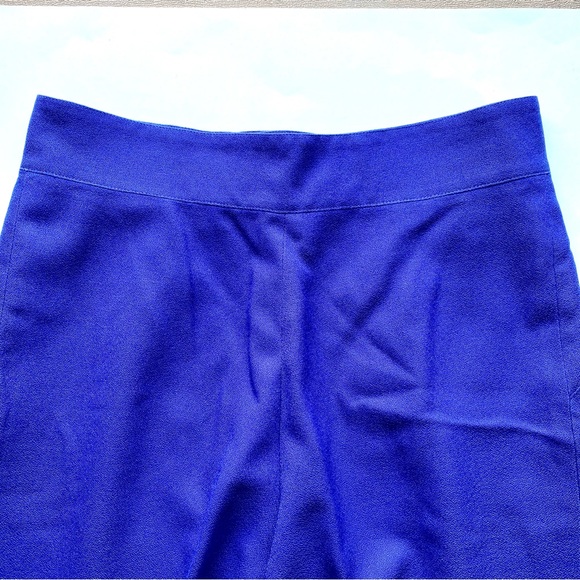 Vintage High Waisted Wool Trousers - Electric Blue - Picture 5 of 13